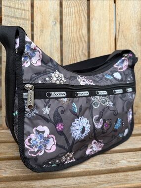 LeSportsac Classic Hobo Crossbody Handbag in Floral, Medium Travel Vacation